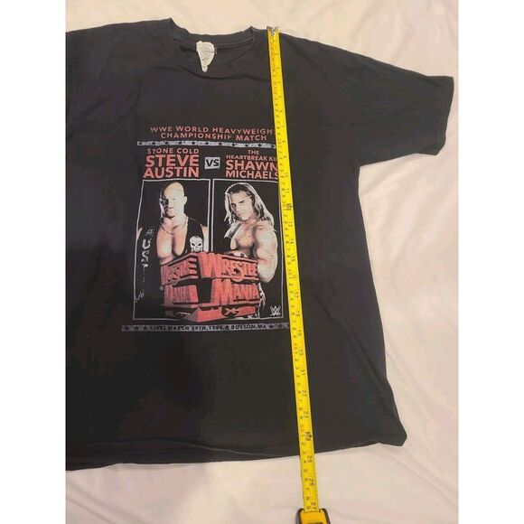 Shawn Michaels/Stone cold Steve Austin WrestleMania 14 Shirt 1998 Match Size S - Picture 3 of 5